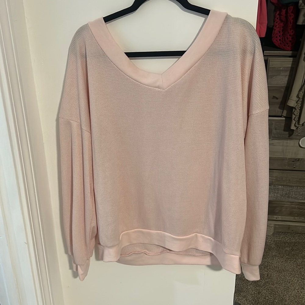 Pink long sleeve shirt size large